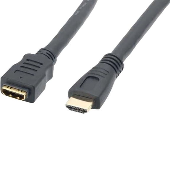 25 ft. CL2 Rated HDMI Male to Female Extension Cable with Ethernet - 24AWG - Black