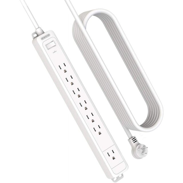 25 ft Extension Cord, Long Surge Protector, 15A Heavy Duty Extension