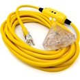 25 ft GFCI 12 Gauge Heavy Duty Extension Cord 3 Outlet SJTW