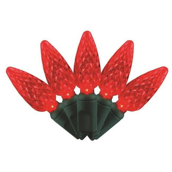 25 ft. Platinum LED C6 String Christmas Lights, Red - 50 Count