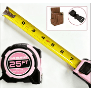 25 ft Retractable Tape Measure - Start Makers Measuring Tape with Fractions for for Womens Tool Kit with Tool Belt