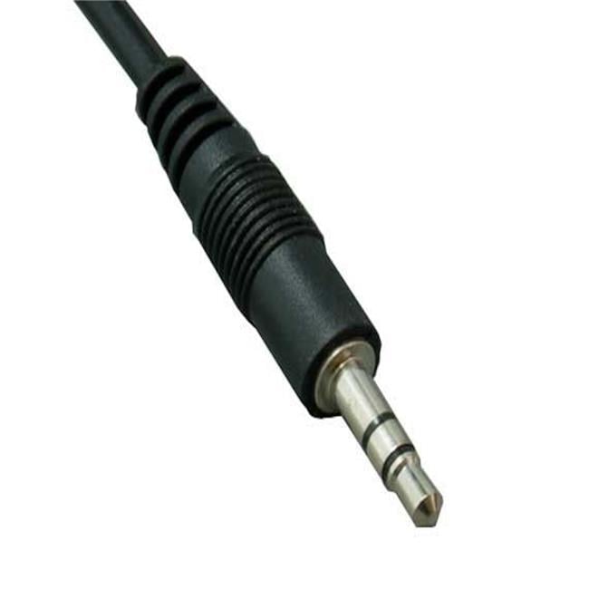 25 ft. Slim SVGA HD15 Male to Male Monitor Cable with Stereo Audio - Black