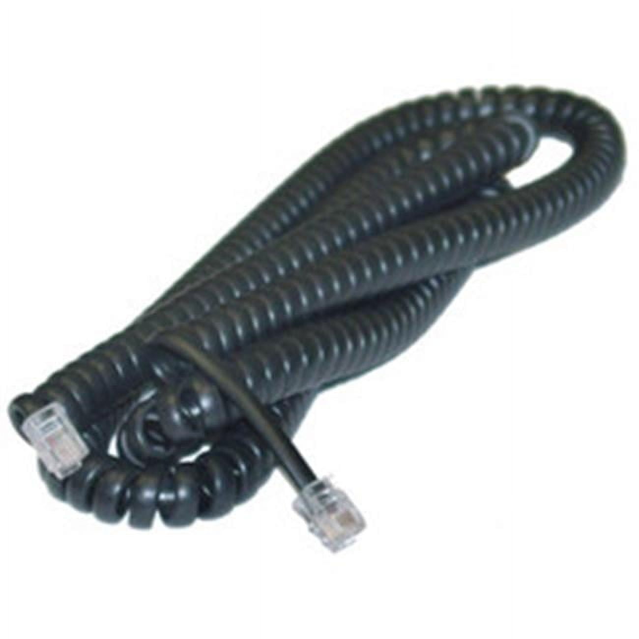 25 ft. Stretched Telephone Handset Cord - 4P4C RJ22, Black - Walmart.com