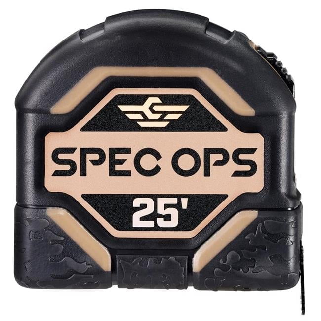 25 ft. x 3.12 in. Rubber Tape Measure, Black