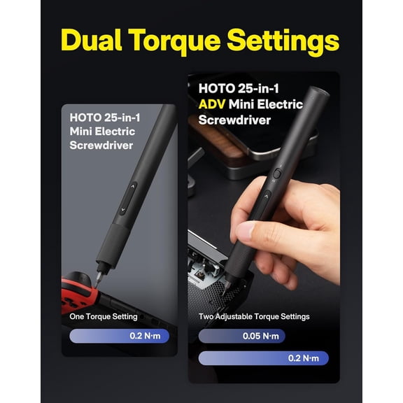 25-in-1 Electric Screwdriver with LED Light & Dual Torque for Precision Electronics Repair