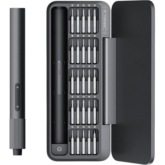 25-in-1 Mini Electric Screwdriver, 3.7V Precision Screwdriver Set, USB-C Rechargeable, Compact Magnetic Tool for Phone, Laptop, Camera, DIY Projects, Electronics Repair