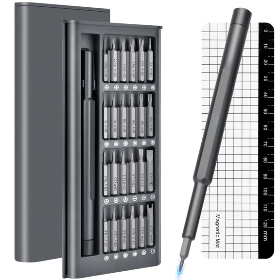 25-in-1 Mini Precision Screwdriver Set Small Bit Tool Set Gifts for Men Boys,Magnetic Torque Repair Tool Kit for Electronics Macbook Watch Eyeglass Ring Doorbell