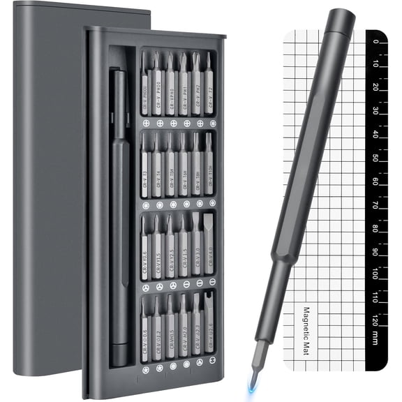 25-in-1 Mini Precision Screwdriver Set: Stocking Stuffers for Men Small Torx Bit Tool Set for Men,Magnetic Torque Repair Tool Kit for Electronics Macbook Watch Eyeglass Ring Doorbell Fathers day gift