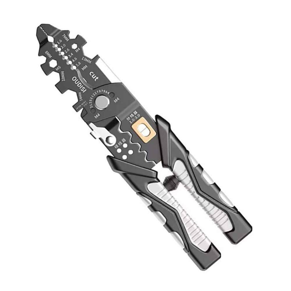 25-in-1 Multifunction Wire Strippers Wire Stripper Tool Lockable Design 8 Inch Multifunctional Wire Stripping Crimping Tool Gift For Father Electrician Lineman