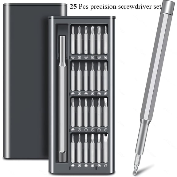 25-in-1 Precision Screwdriver Kit with Magnetic Bits for Mobile Phone, Tablet, Electronics and DIY Repair