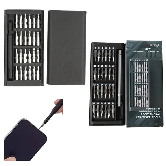 25-in-1 Precision Screwdriver Set for Phone Repair, Electronics Tool Kit with Magnetic Bearing Steel Bits, Portable Manual Multi Tool for Laptops, Smartwatches, Gaming Devices