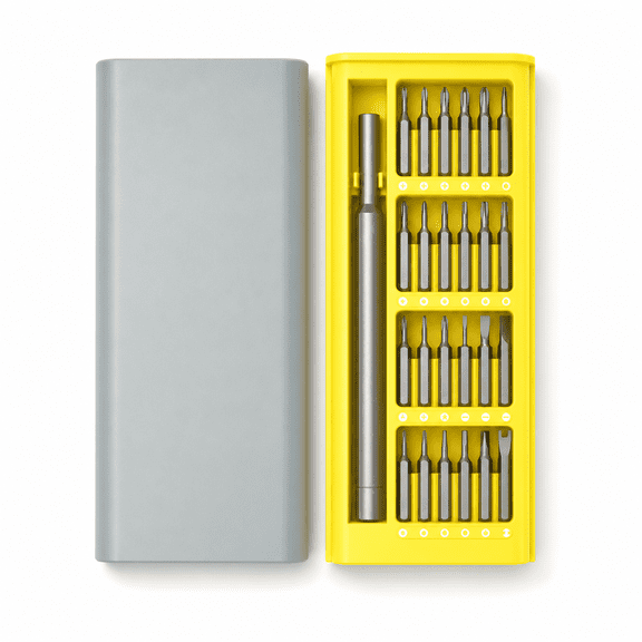 25-in-1 Precision Screwdriver Set with Magnetic CRV Steel Bits, Multi-Functional Electronics Repair Tool Kit for Smartphone, Laptop and PC