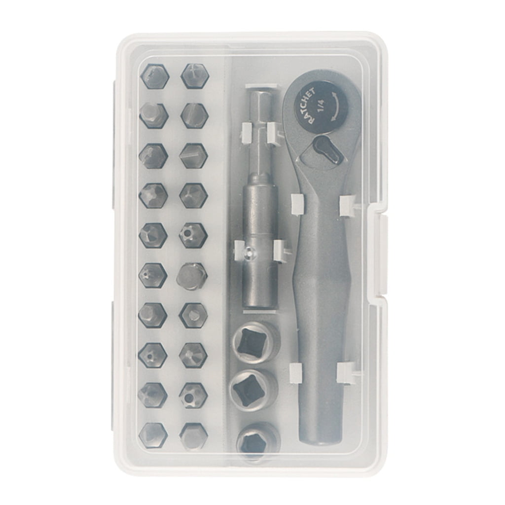 25 in 1 Ratchet Wrench Screwdriver Socket Nut Set Screw Driver Bit Handle Drive Slot Hand Tool for Repairing Laptop