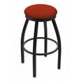 thumbnail image 1 of 25 in. 802 Misha Swivel Counter Stool with Black Wrinkle & Graph Poppy Seat, 1 of 1