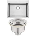 thumbnail image 1 of 25 in. Above Counter Brushed Nickel Laundry Sink Set for 1 Hole Center Faucet with Strainer, 1 of 1
