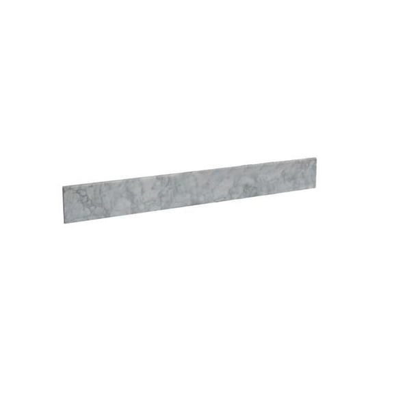 25 in. Carrara Marble Backsplash, White