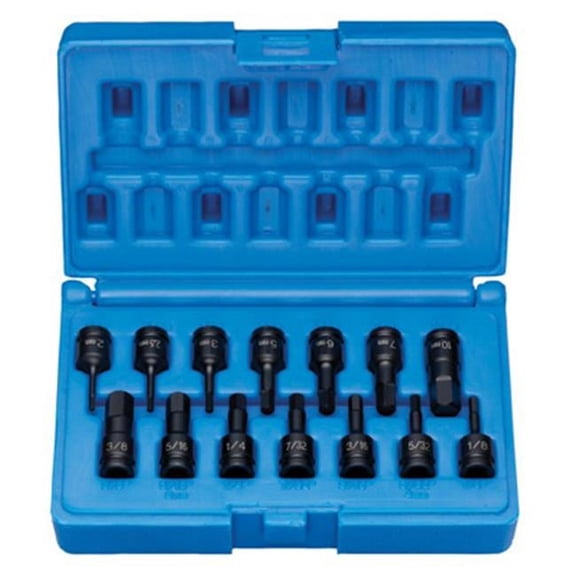 25 in. Drive 14 Piece Impact Hex Driver Set