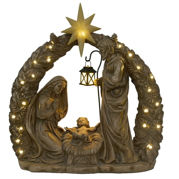 25-in H Holiday Nativity Scene Statuary LED Light