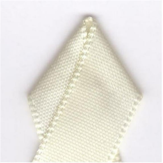 25 in. Single-Face Satin Ribbon 100 Yards - Candlelight