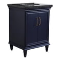 thumbnail image 1 of 25 in. Single Wooden Vanity  Blue with Black Galaxy Oval Sink, 1 of 13
