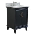thumbnail image 1 of 25 in. Single Wooden Vanity  Dark Gray with White Carrara Rectangle Sink, 1 of 11