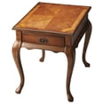 thumbnail image 1 of 25 in. Solid & Manufactured Wood Rectangular End Table with Drawer, Medium Brown, 1 of 1