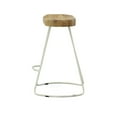 thumbnail image 1 of 25 in. Steel Backless Counter Height Bar Chairs with Footrest, Natural & White - Set of 2, 1 of 1
