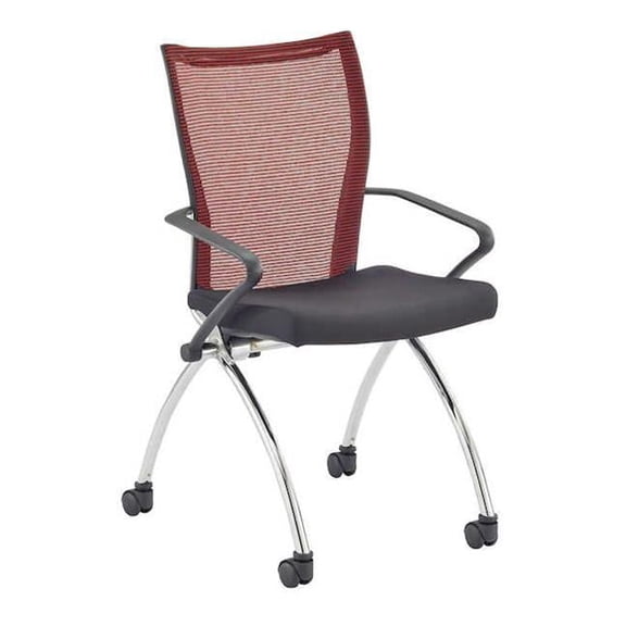 25 in. Valor High Back Training Chair with Arms - Silver