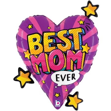 Best Mom Ever 25 Inch Foil Mylar Balloon [25256]