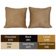 thumbnail image 1 of 25-inch Double-corded Solid Microsuede Square Floor Pillows with Inserts (Set of 2) 9813-CD-S2-MS-CH, 1 of 2