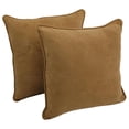thumbnail image 1 of 25-inch Double-corded Solid Microsuede Square Floor Pillows with Inserts (Set of 2) 9813-CD-S2-MS-CM, 1 of 2