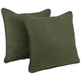 thumbnail image 1 of 25-inch Double-corded Solid Microsuede Square Floor Pillows with Inserts (Set of 2) 9813-CD-S2-MS-HG, 1 of 3