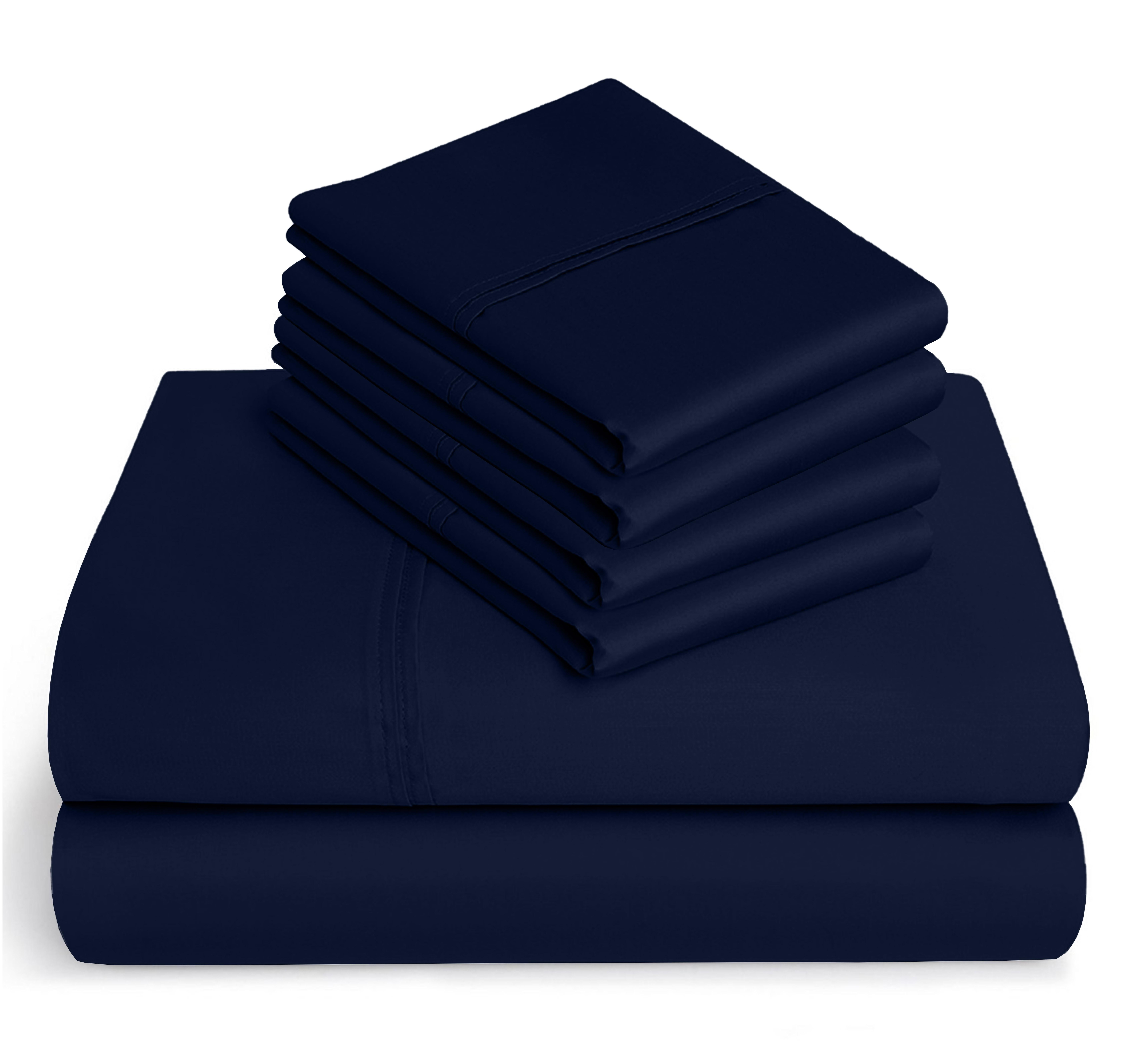 25inch Extra Deep Pockets Pure Giza Cotton Full Size, Navy Blue