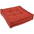 thumbnail image 1 of 25-inch Square Corder Floor Pillow with Button Tufts - Cardinal Red, 1 of 7
