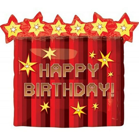 25 inch TNT Party Dynamite Happy Birthday Foil Mylar Balloon - Party Supplies Decorations
