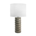 thumbnail image 1 of 25-inch Tangela Ridged Ceramic Linen Shade Table Lamp, 1 of 2
