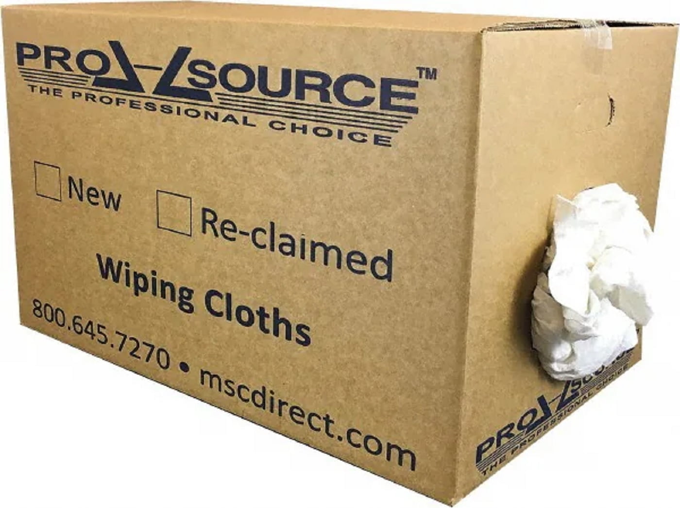 25 lb Bulk Pack Box Box PRO SOURCE Reclaimed White Cotton T-Shirt Cloth ...