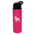thumbnail image 1 of 25 oz Aluminum Sports Water Travel Bottle French Bulldog (Hot-Pink), 1 of 1