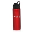 thumbnail image 1 of 25 oz Aluminum Sports Water Travel Bottle Iron Athlete Swim Bike Run Triathlon (Red), 1 of 1