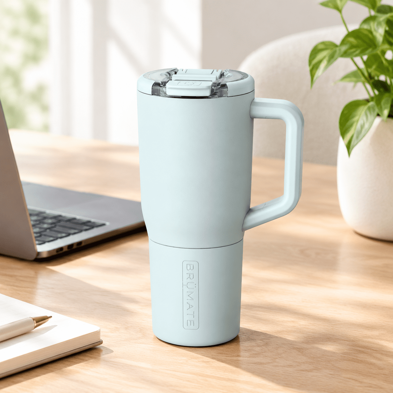 25 oz Blue Agave Stainless Steel Travel Mug with Handle and Lid ...