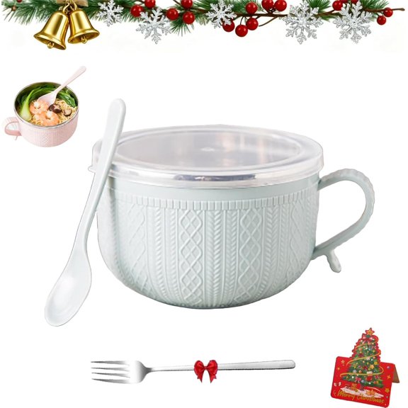 25 oz Mug Meals with Lids, Large Heat-Resistant Soup Mugs for Coffee Stews, Ideal Meal Prep Gift Set