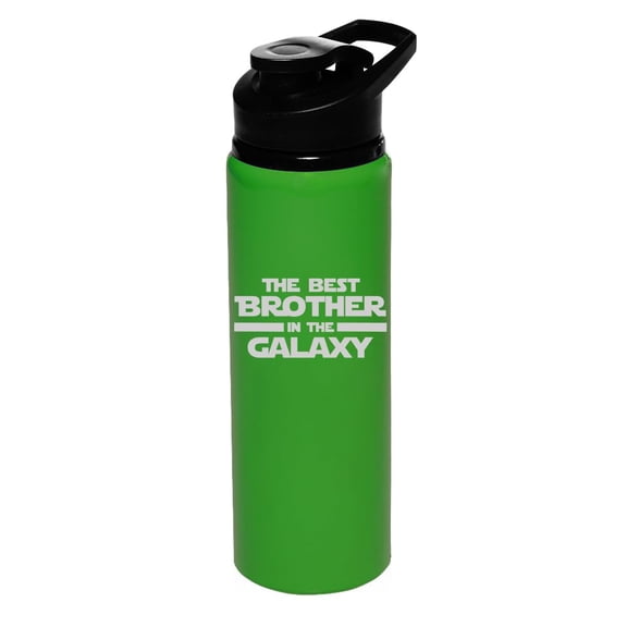 25 oz Water Bottle Sports Travel Mug Gift Best Brother In The Galaxy (Forest Green)
