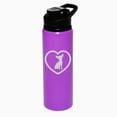 thumbnail image 1 of 25 oz Water Bottle Sports Travel Mug Gift Chihuahua Heart (Purple), 1 of 1