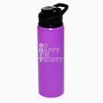 thumbnail image 1 of 25 oz Water Bottle Sports Travel Mug Gift So Happy I'm Thirty 30th Birthday Funny (Purple), 1 of 1