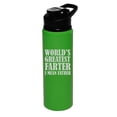 thumbnail image 1 of 25 oz Water Bottle Sports Travel Mug Gift World's Greatest Farter Father (Forest Green), 1 of 1
