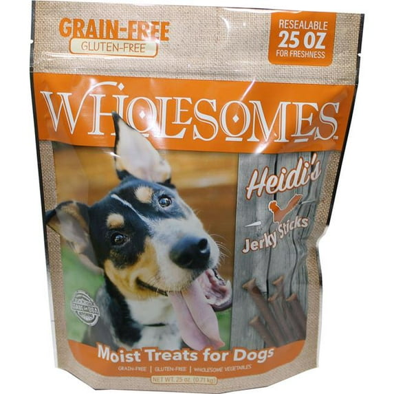 25 oz Wholesomes Grain Free Jerky Sticks Heidi Dog Food