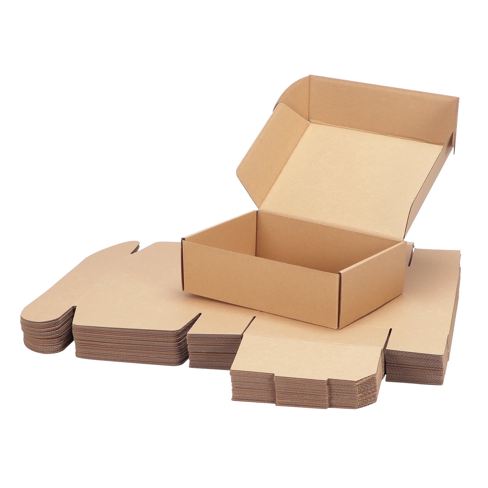 (25 pack)10x7x3 incheses Shipping Boxes, Small Corrugated Cardboard Box for Mailing Packing Literature Mailer, Brown
