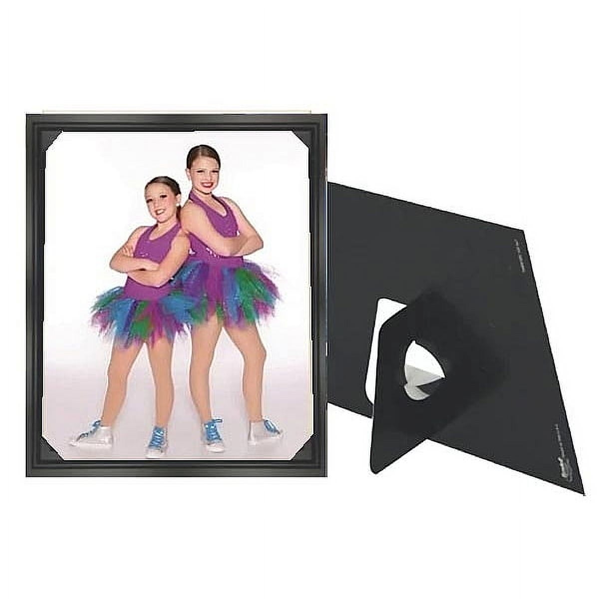 Black Cardstock Paper Double Photo<br>Folder Frame W/gold Foil