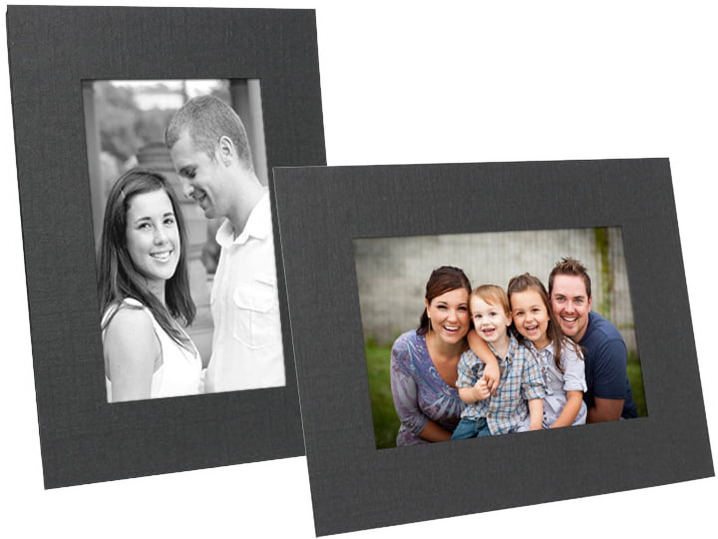 Black Cardstock Paper Double Photo<br>Folder Frame W/gold Foil