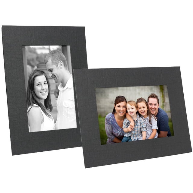 (25 pack) Black Cardstock photo easel 8one-half inchx11 frame w plain ...